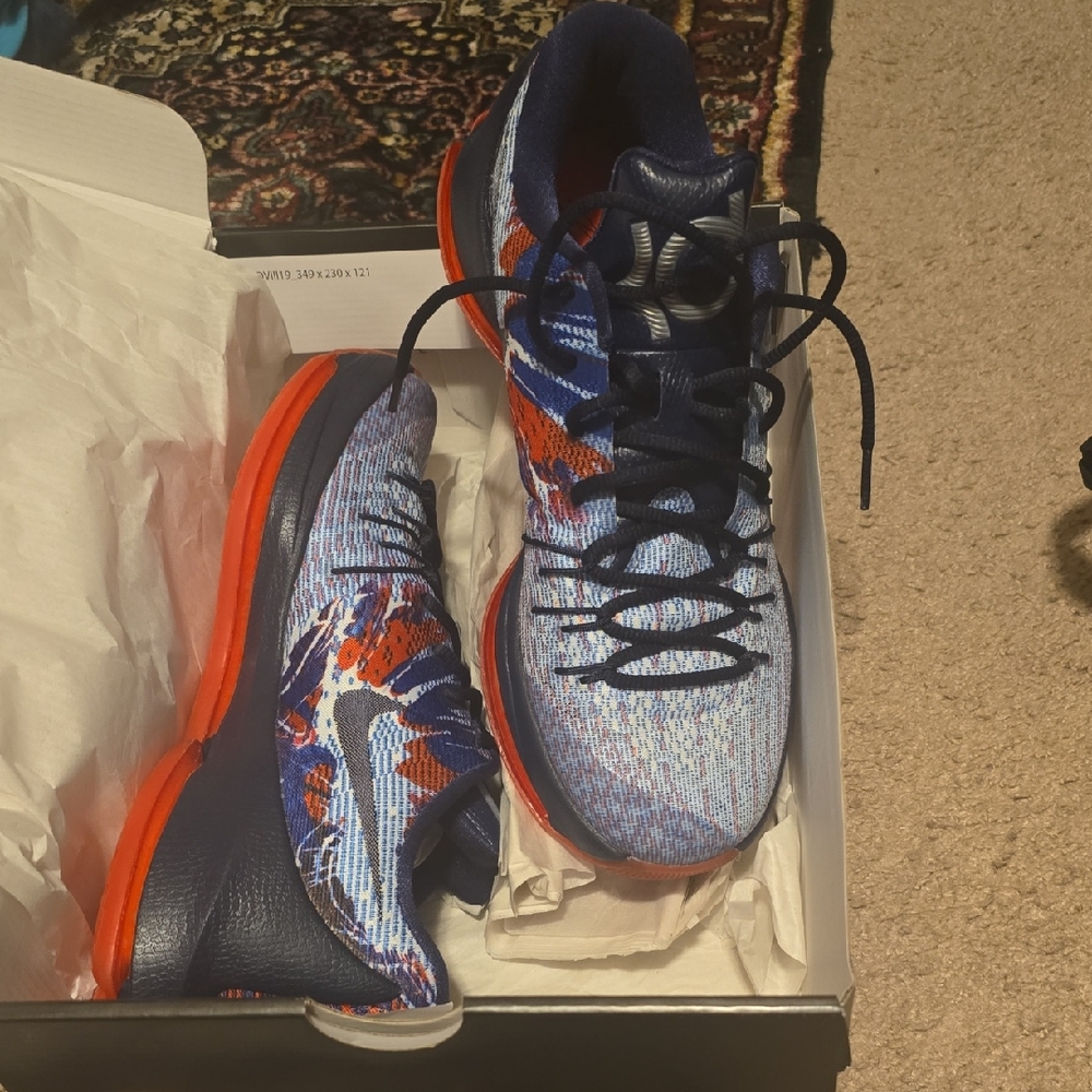 Nike Men's Blue and Red Athletic Shoes